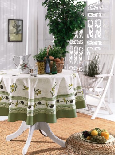 Скатерть Maison Dor GARDEN круглая оливка 